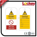 OEM Customized Waterproof Plastic Safety PVC Warning Lockout Tagout Tag